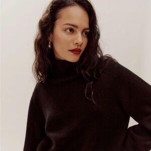 *NWT* Reformation Conrad Cashmere Turtleneck Black - Size XS